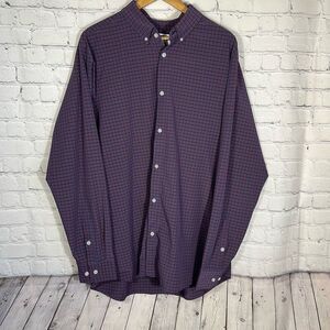 Mizzen + Main Leeward Collection Gingham Performance Shirt size XXL Trim Fit